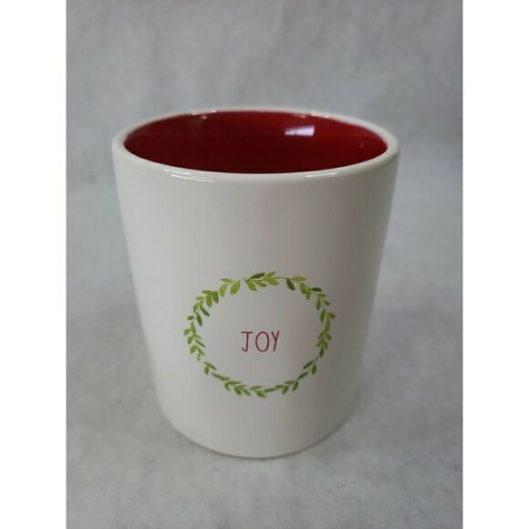 New Rae Dunn Christmas Joy in Wreath Canister Great Vase Pen Holder New - Picture 1 of 4
